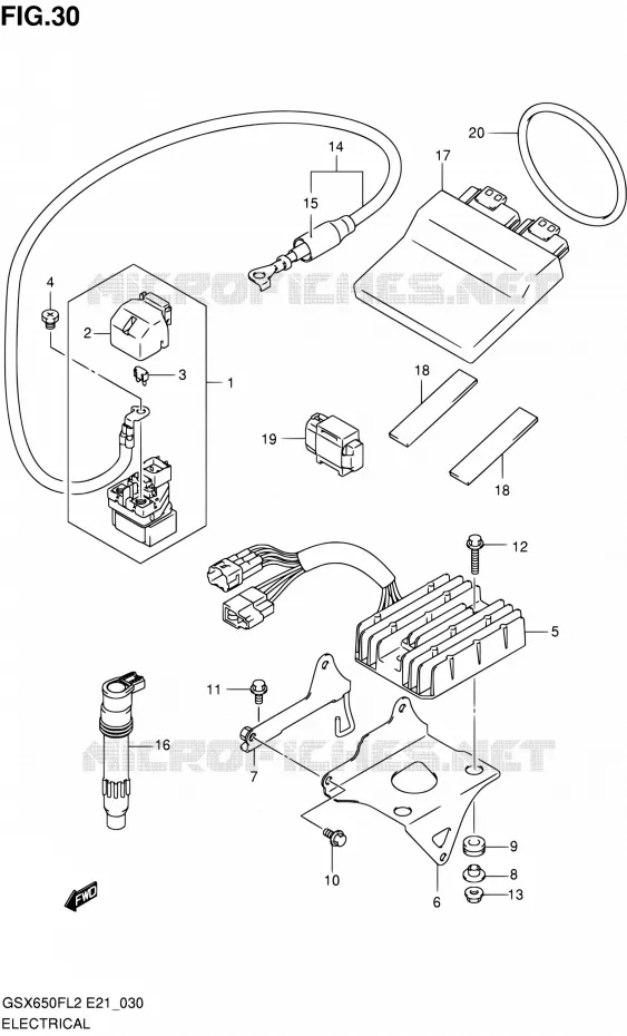ELEKTRISCH (GSX650FAL2 E21) Suzuki MOTO 650 GSX-F 2016  GSX650FAL2(E21)