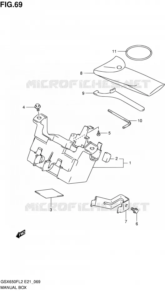 GEREEDSCHAPSKIST Suzuki MOTO 650 GSX-F 2013  GSX650FAL2(E21)