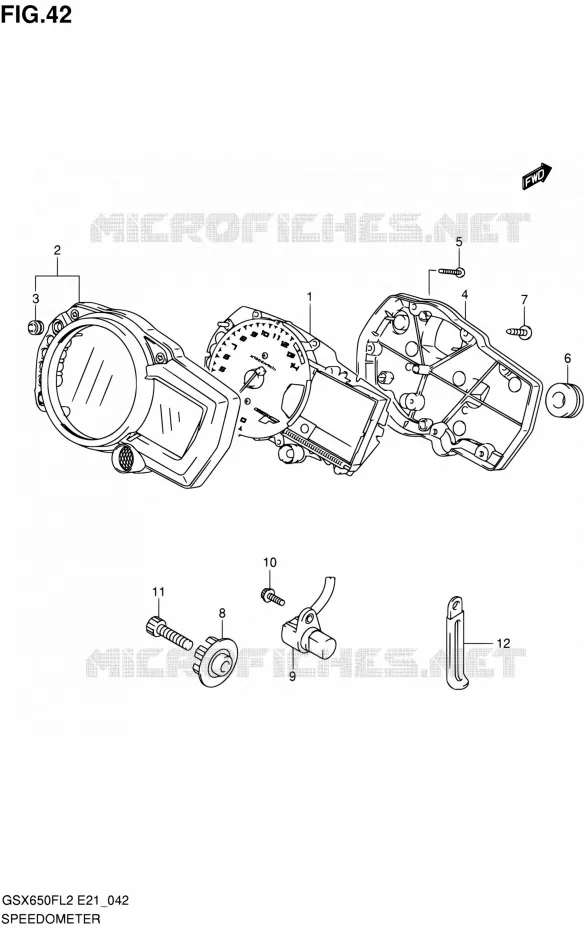 SNELHEIDSMETER (GSX650FAL2 E21) Suzuki MOTO 650 GSX-F 2016  GSX650FAL2(E21)