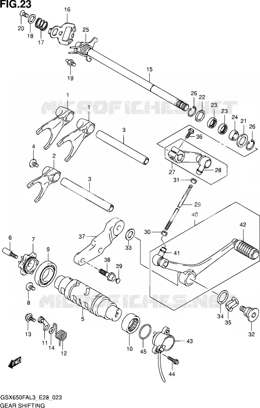 SCHAKELEN ASSY Suzuki MOTO 650 GSX-F 2013  GSX650FA L3