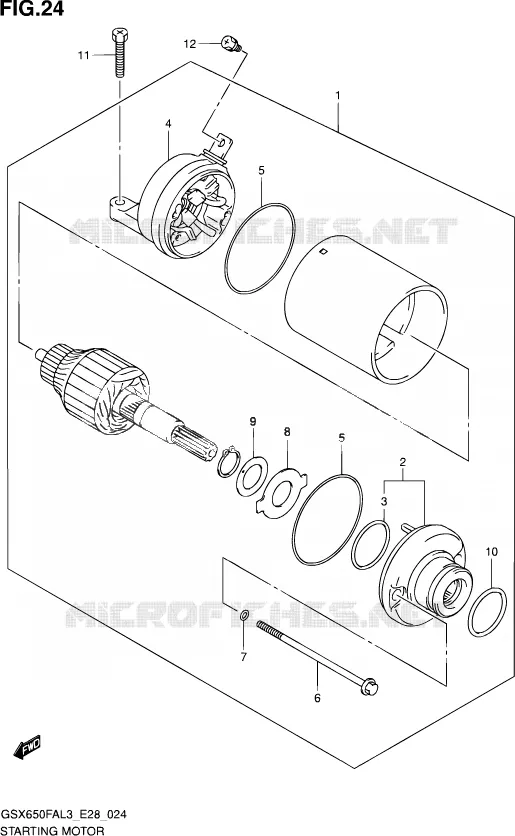 STARTMOTOR Suzuki MOTO 650 GSX-F 2013  GSX650FA L3