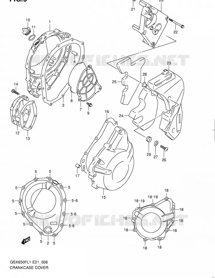 CASING Suzuki MOTO 650 GSX-F 2011  GSX650FUL1(E24)