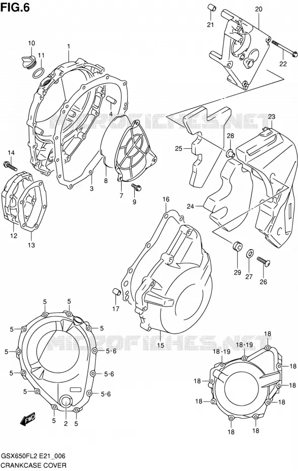CASING Suzuki MOTO 650 GSX-F 2012  GSX650FUL2(E21)