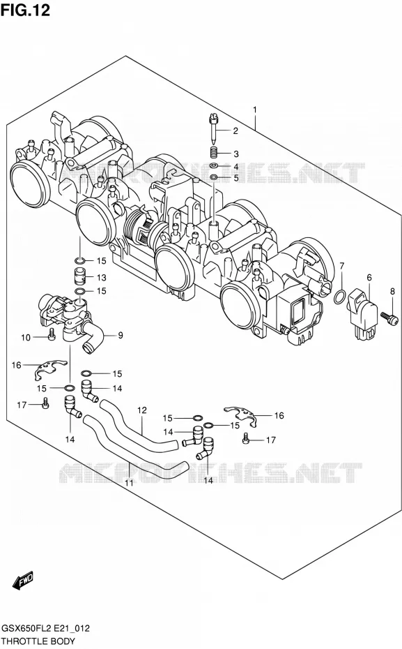 GASKLEPHUIS Suzuki MOTO 650 GSX-F 2012  GSX650FUL2(E24)