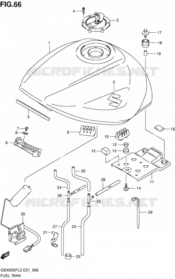 BENZINETANK (GSX650FAL2 E21) Suzuki MOTO 650 GSX-F 2012  GSX650FUAL2(E21)