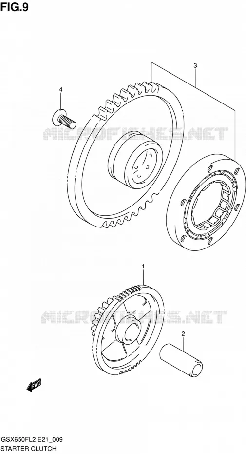 STARTMOTOR CLUTCH Suzuki MOTO 650 GSX-F 2012  GSX650FUAL2(E21)