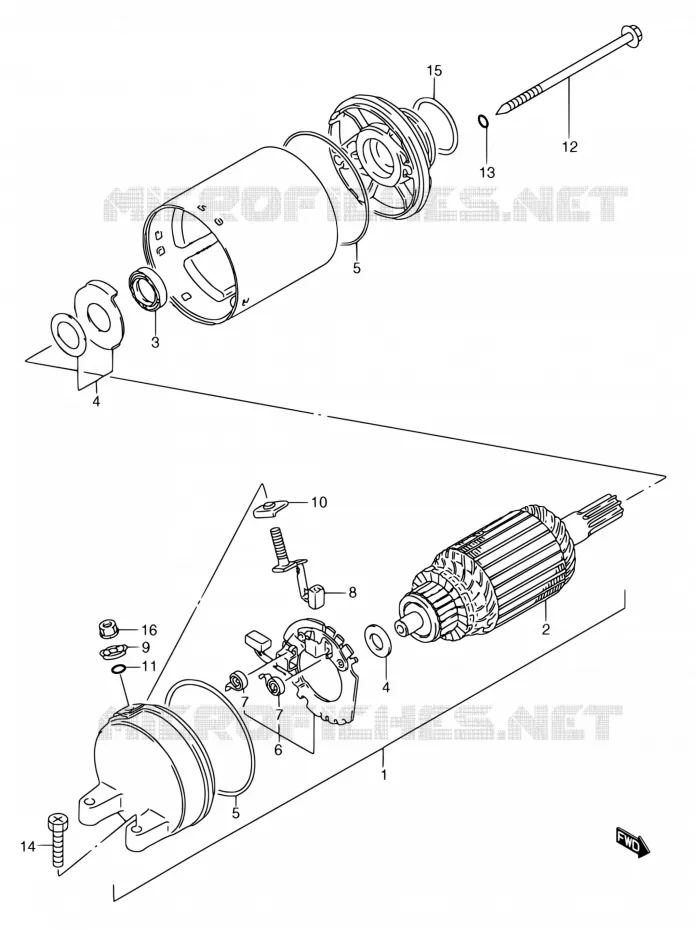 STARTMOTOR Suzuki MOTO 750 GSX-F 1989  GSX750FK(E02)