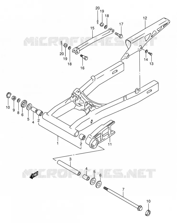 SWINGARM Suzuki MOTO 750 GSX-F 1989  GSX750FK(E02)