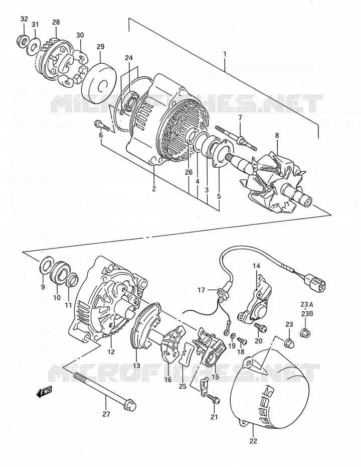 STARTMOTOR Suzuki MOTO 750 GSX-F 1989  GSX750F K (E03,E28,E33)