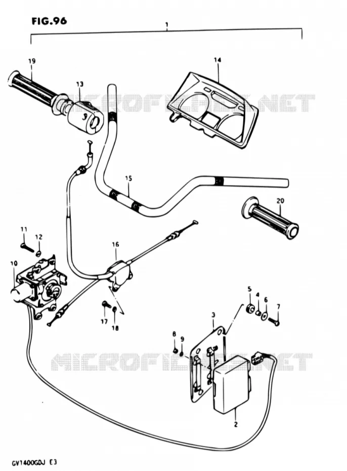CRUISE CONTROL KIT GV1400GTG  Suzuki MOTO 1400 CAVALCADE 1987  GV1400GD H/GV1400GC H