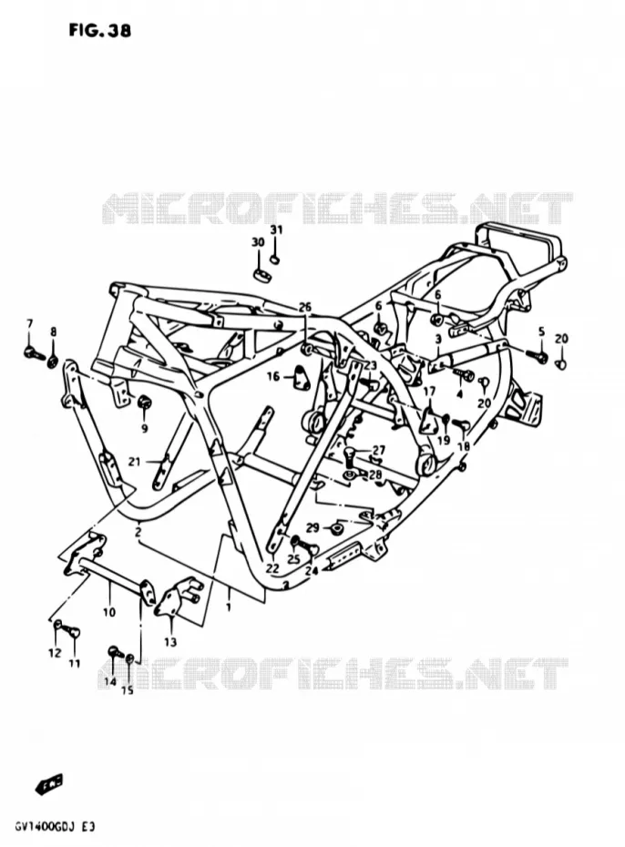 FRAME Suzuki MOTO 1400 CAVALCADE 1987  GV1400GD H/GV1400GC H