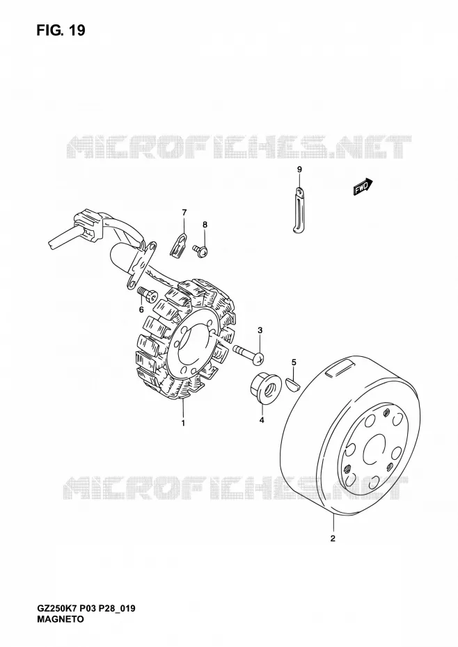 ONTSTEKING Suzuki MOTO 250 GZ 2006  GZ250K6(E03,E28,E33)