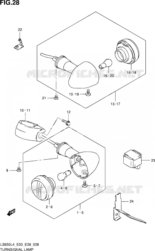 INDICATOREN Suzuki MOTO 650 SAVAGE 2014  LS650 L4