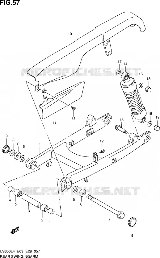 SWINGARM Suzuki MOTO 650 SAVAGE 2014  LS650 L4