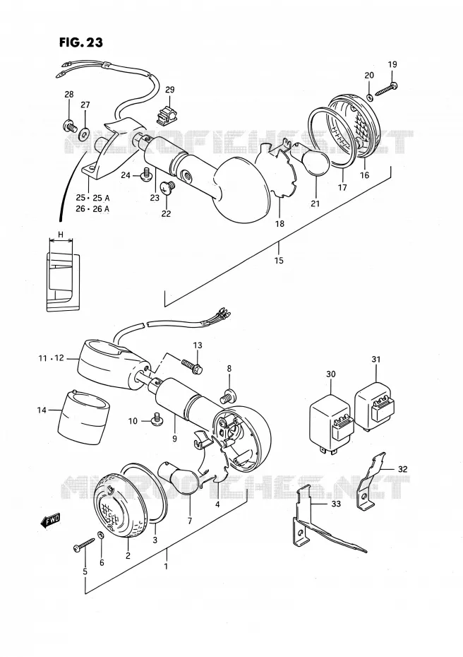 INDICATOREN (MODELE G/J/K/L/M) Suzuki MOTO 650 SAVAGE 1988  LS650FJ/LS650PJ(E04,E18,E22,E34,E75,E77)
