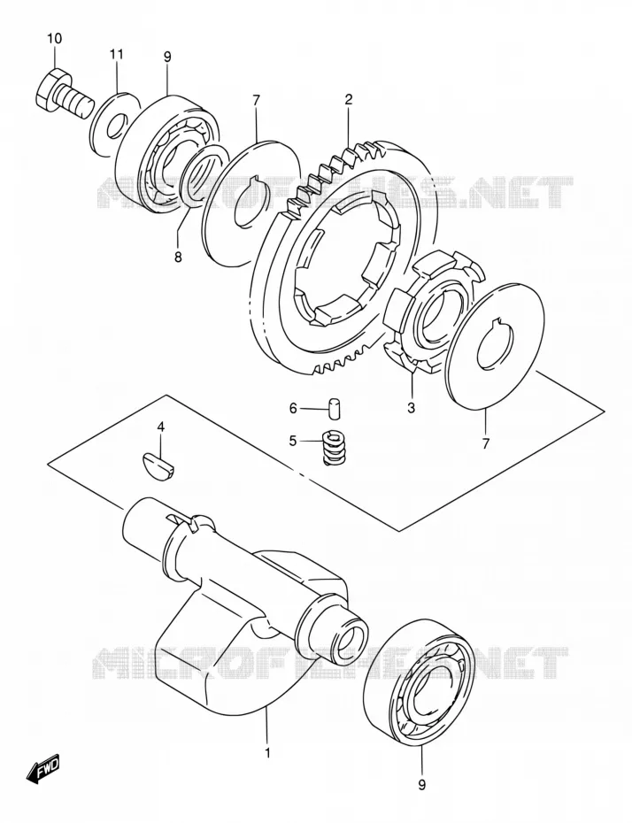 CRANK BALANCER Suzuki MOTO 650 SAVAGE 2000  LS650PY(E22)