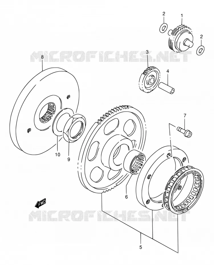 STARTMOTOR CLUTCH Suzuki MOTO 650 SAVAGE 2000  LS650PY(E22)