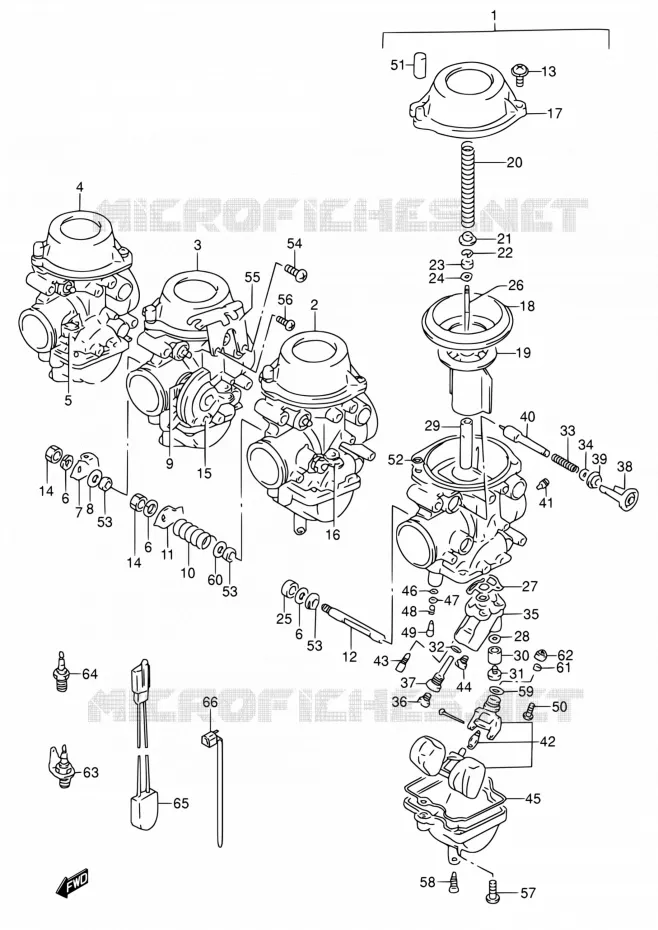CARBURATOR (MODELE S/V E18) Suzuki MOTO 600 RF 1994  RF600RR/RF600RUR