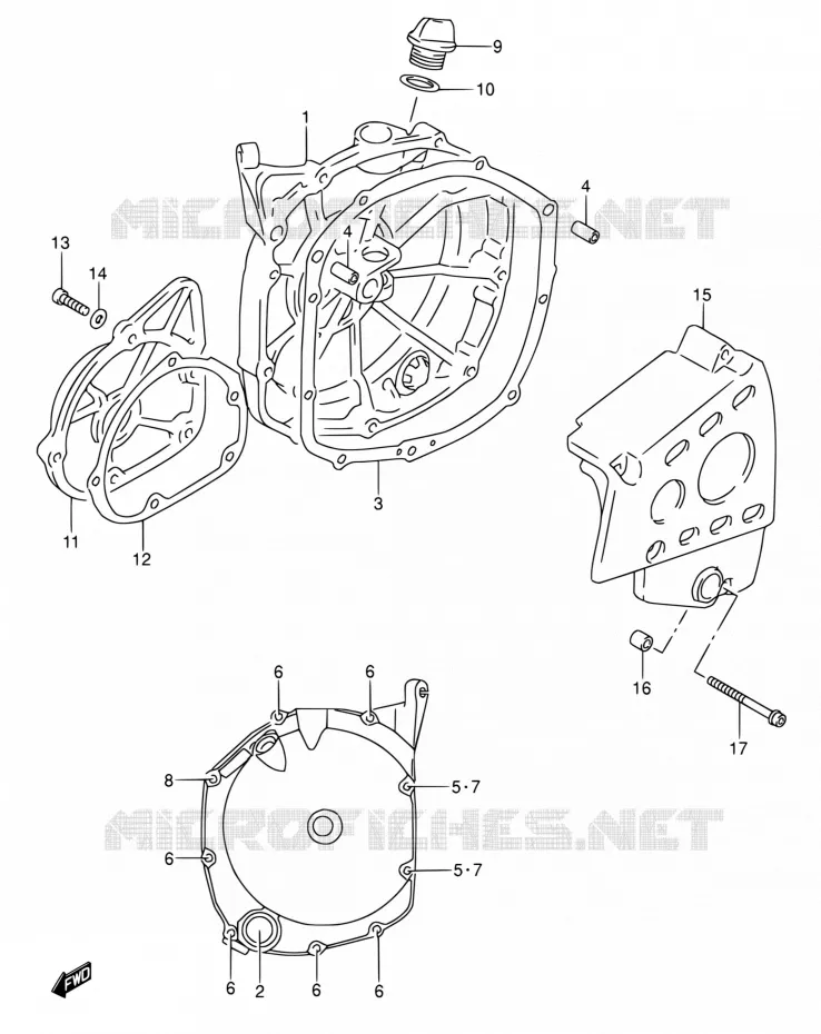 CASING Suzuki MOTO 600 RF 1995  RF600RS/RF600RUS