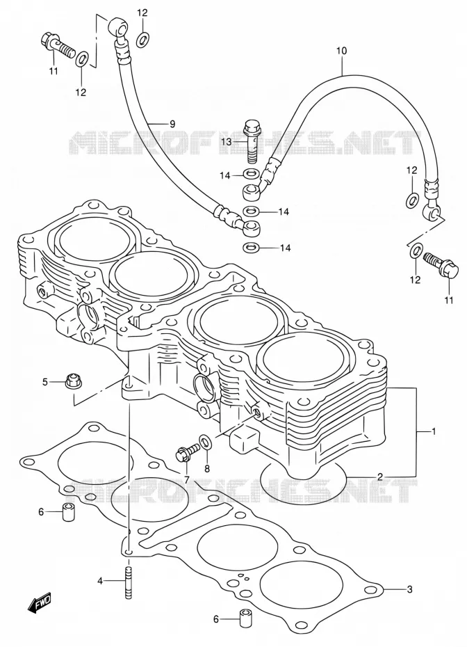 CILINDER Suzuki MOTO 600 RF 1995  RF600RS/RF600RUS