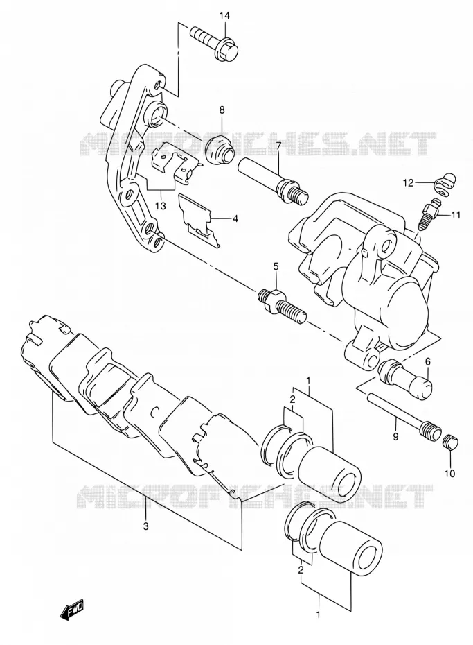 FRONT CALIPER Suzuki MOTO 600 RF 1995  RF600RS/RF600RUS