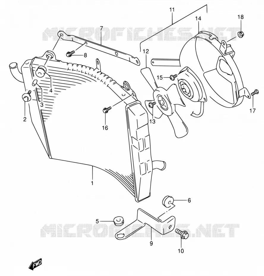 RADIATOR Suzuki MOTO 600 RF 1995  RF600RS/RF600RUS