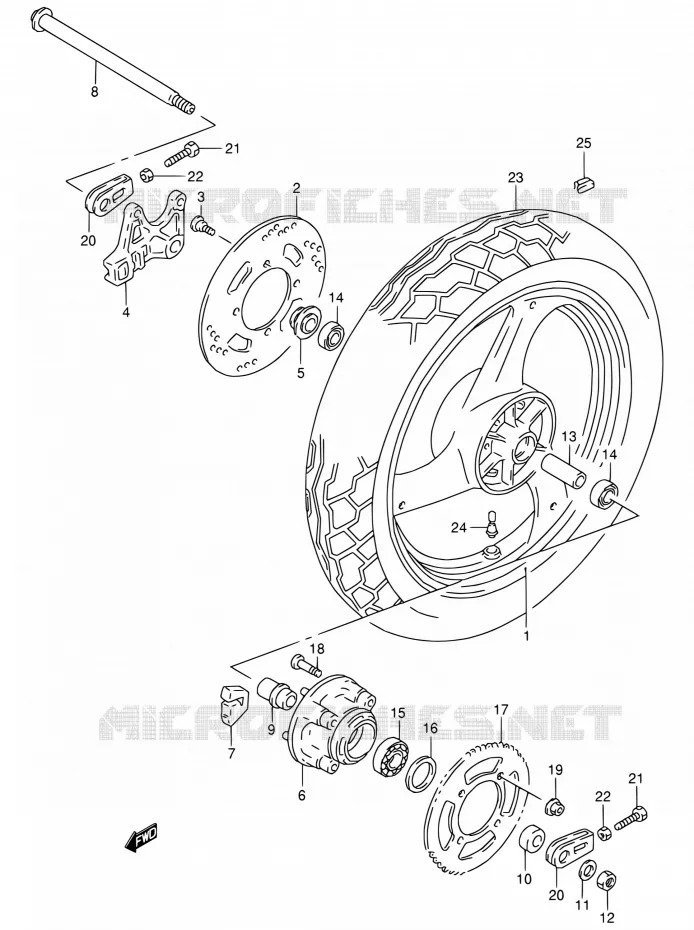 ACHTERWIEL Suzuki MOTO 125 RG 1994  RG125FU R