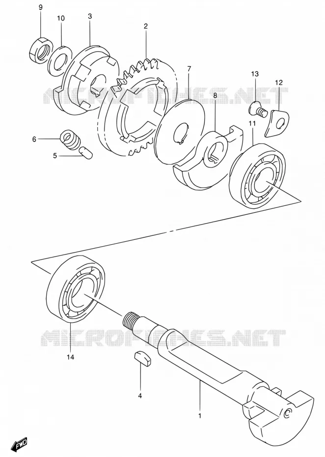 CRANK BALANCER Suzuki MOTO 125 RG 1994  RG125FU R