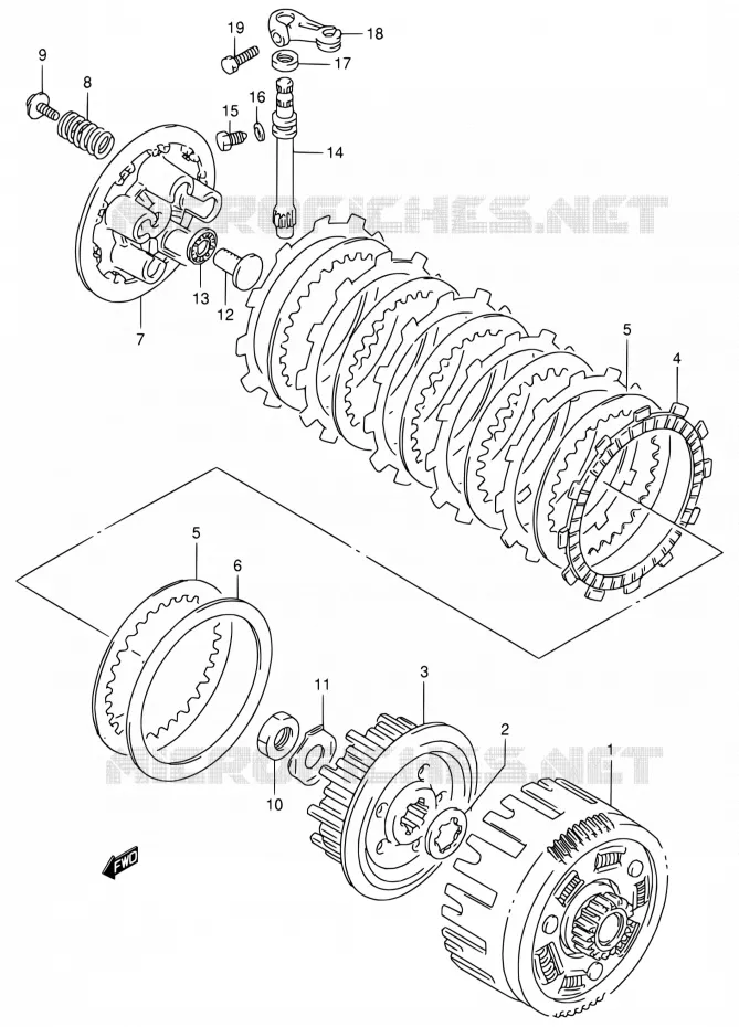 KOPPELING Suzuki MOTO 125 RG 1994  RG125FU R