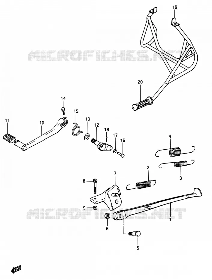 STAND Suzuki MOTO 250 RG 1987  RG250 H/RG250F H