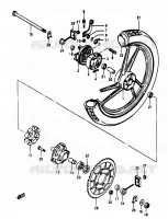 ACHTERWIEL voor Suzuki RG 50 1983