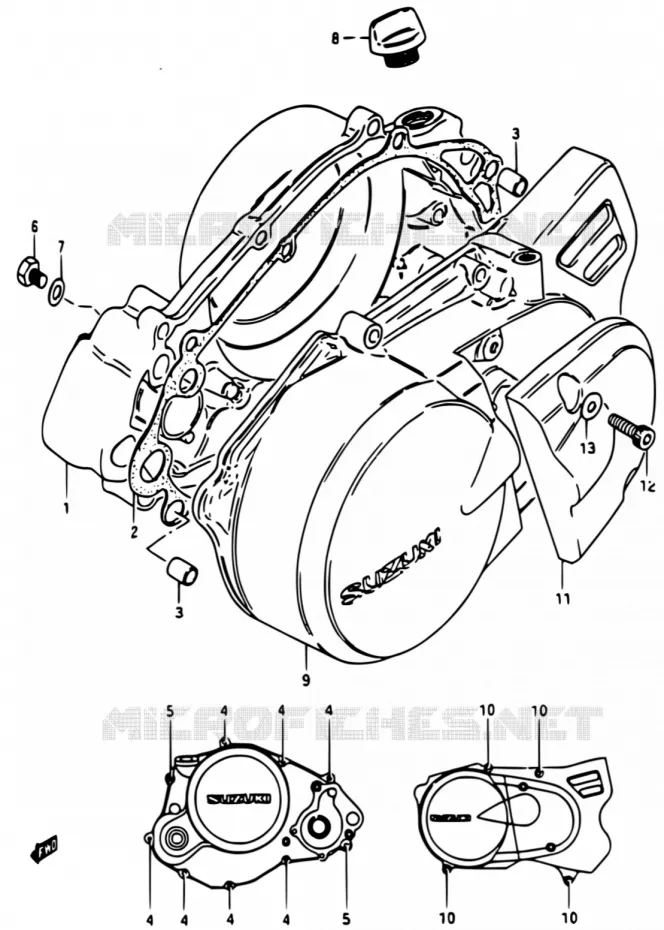 CASING Suzuki MOTO 50 RG 1983  RG50 G/RG50 G1