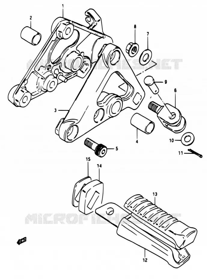 FOOTREST Suzuki MOTO 50 RG 1983  RG50 G/RG50 G1