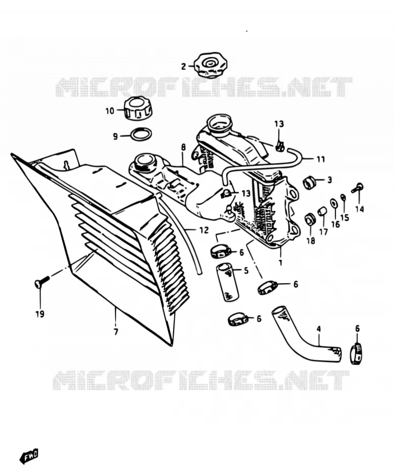RADIATOR Suzuki MOTO 50 RG 1983  RG50 G/RG50 G1