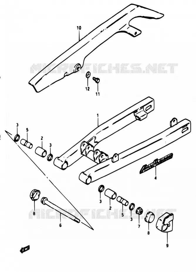 SWINGARM Suzuki MOTO 50 RG 1983  RG50 G/RG50 G1
