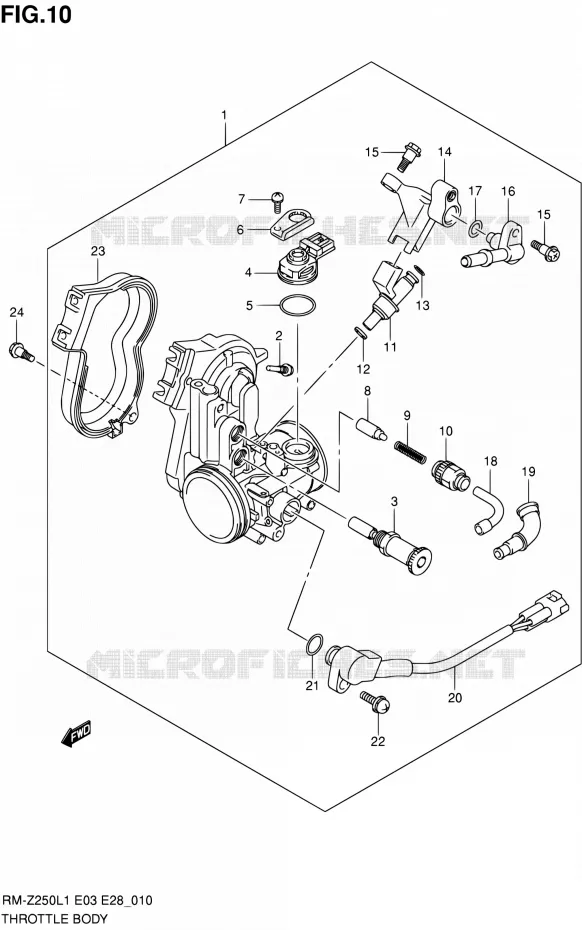 GASKLEPHUIS Suzuki MOTO 250 RM-Z 2011  RM-Z250 L1 (E03,E28,E33)
