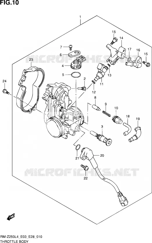 GASKLEPHUIS Suzuki MOTO 250 RM-Z 2014  RM-Z250 L4 (E03,E28,E33)
