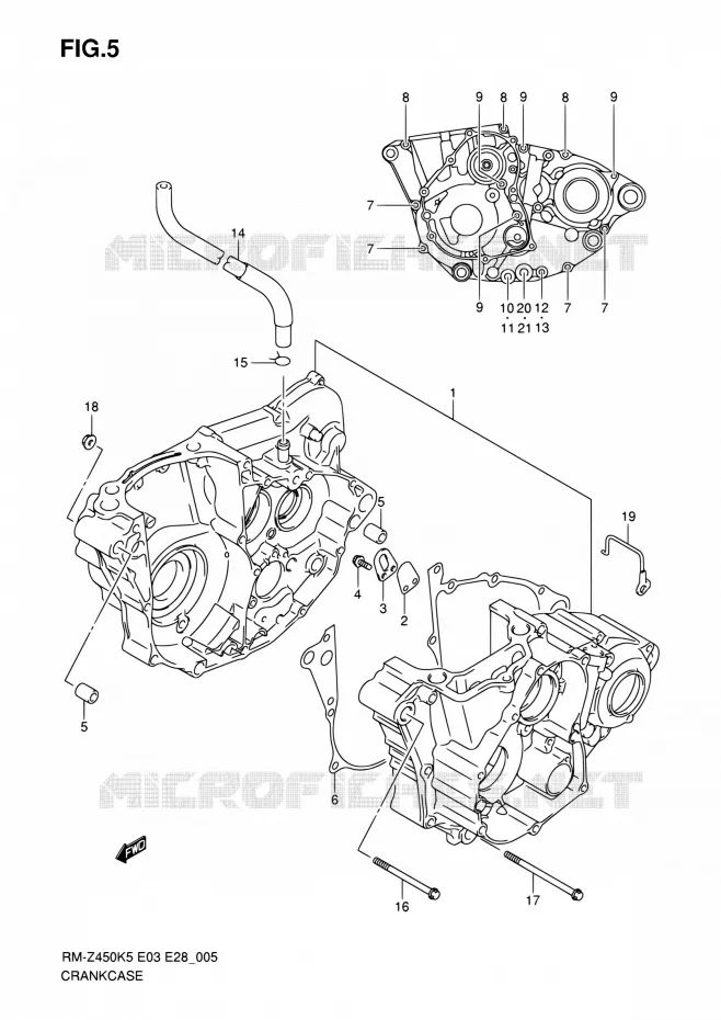 CASING Suzuki MOTO 450 RM-Z 2005  RM-Z450 K5 (E03,E28,E33)