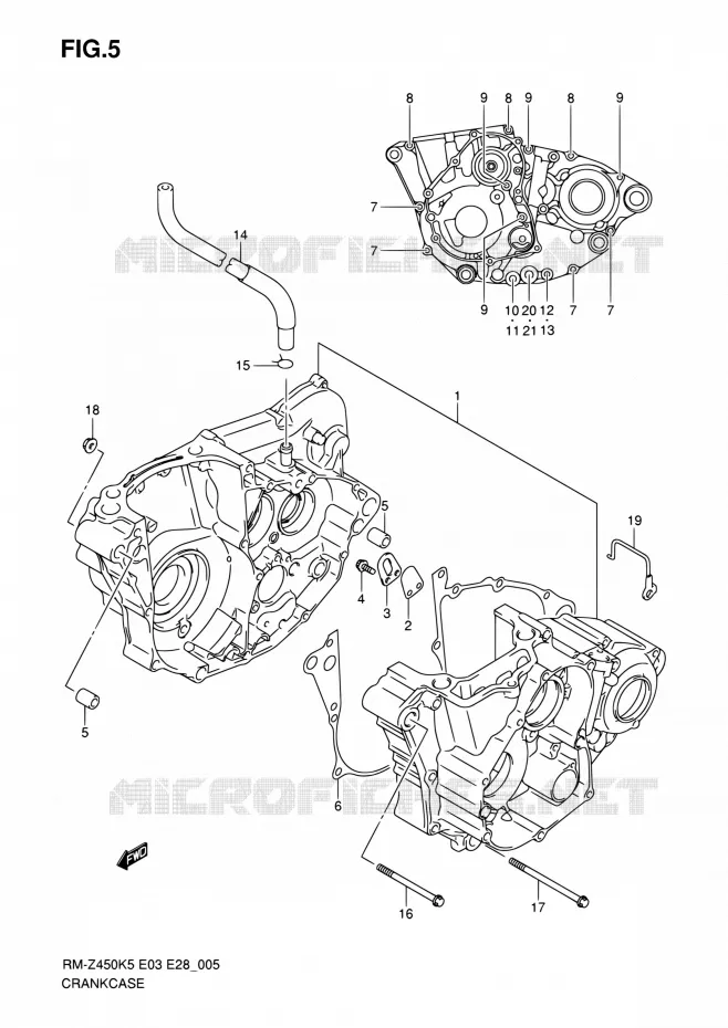 CASING Suzuki MOTO 450 RM-Z 2007  RM-Z450 K7/RM-Z450Z K7 (E03,E28,E33)