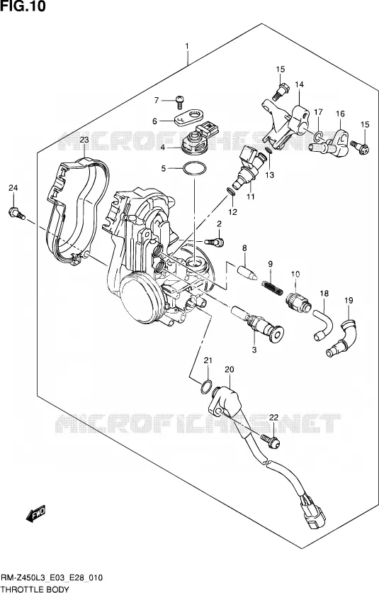 GASKLEPHUIS Suzuki MOTO 450 RM-Z 2013  RM-Z450 L3 (E03,E28,E33)