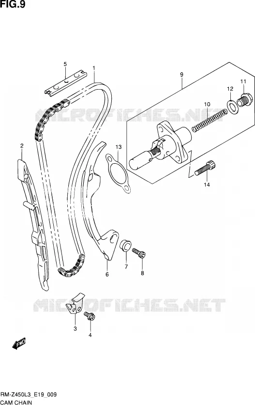 TIMING Suzuki MOTO 450 RM-Z 2013  RM-Z450 L3 (E19)
