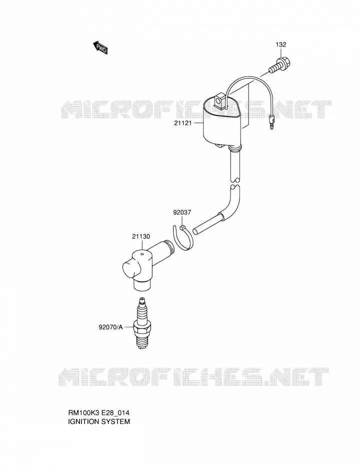 ONTSTEKING Suzuki MOTO 100 RM 2004  RM100K4(E28)