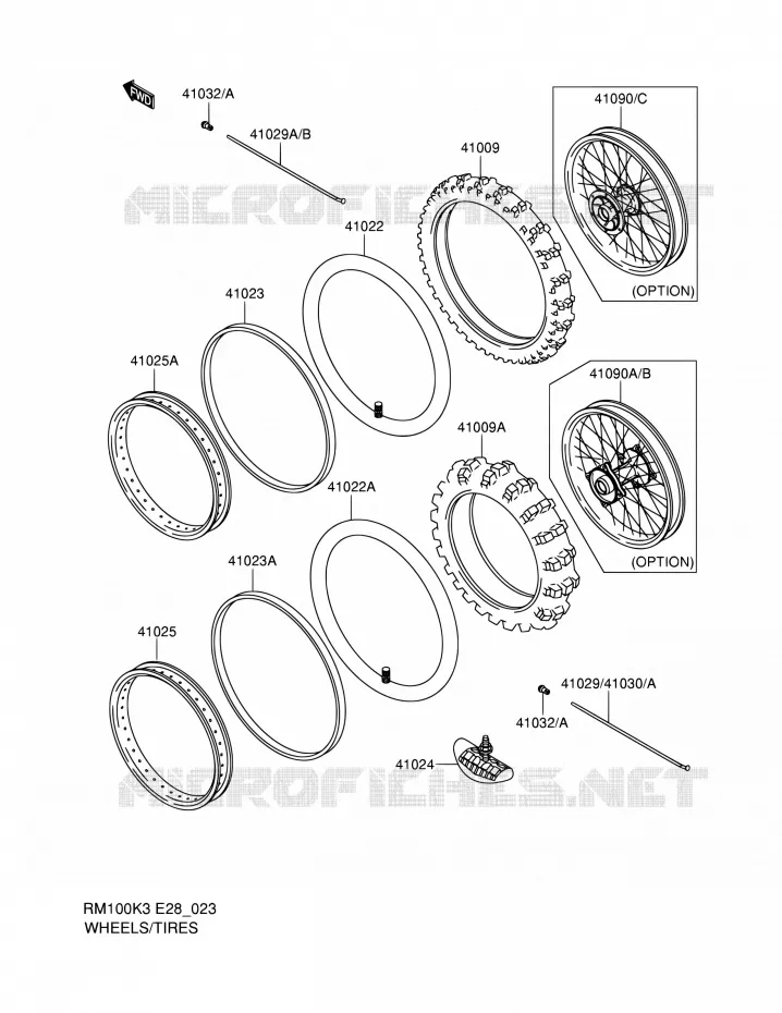WIEL - BAND Suzuki MOTO 100 RM 2004  RM100K4(E28)