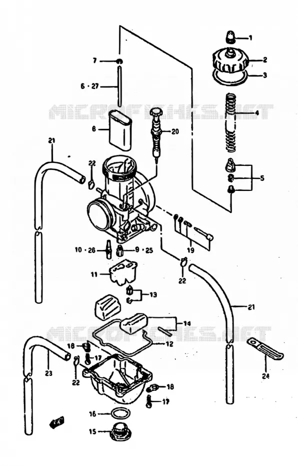 CARBURATOR Suzuki MOTO 250 RM 1995  RM250 S (E02,E04,E24,P37)