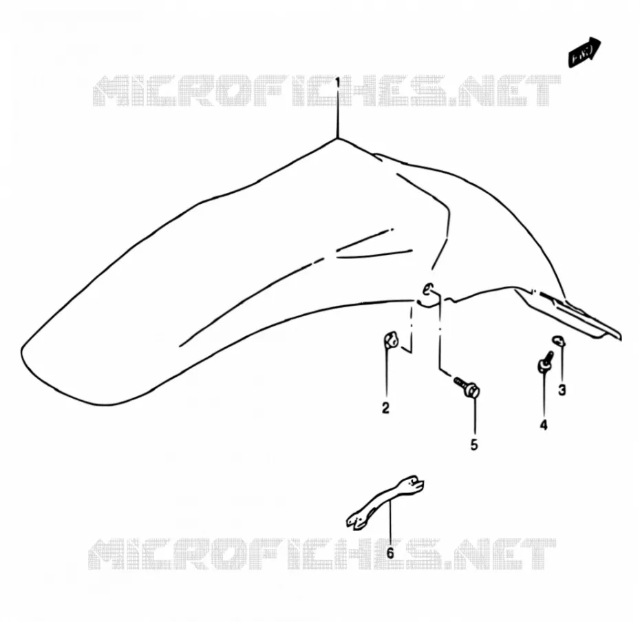 ACHTERSPATBORD Suzuki MOTO 250 RM 2000  RM250 Y (E02,E04,E24)