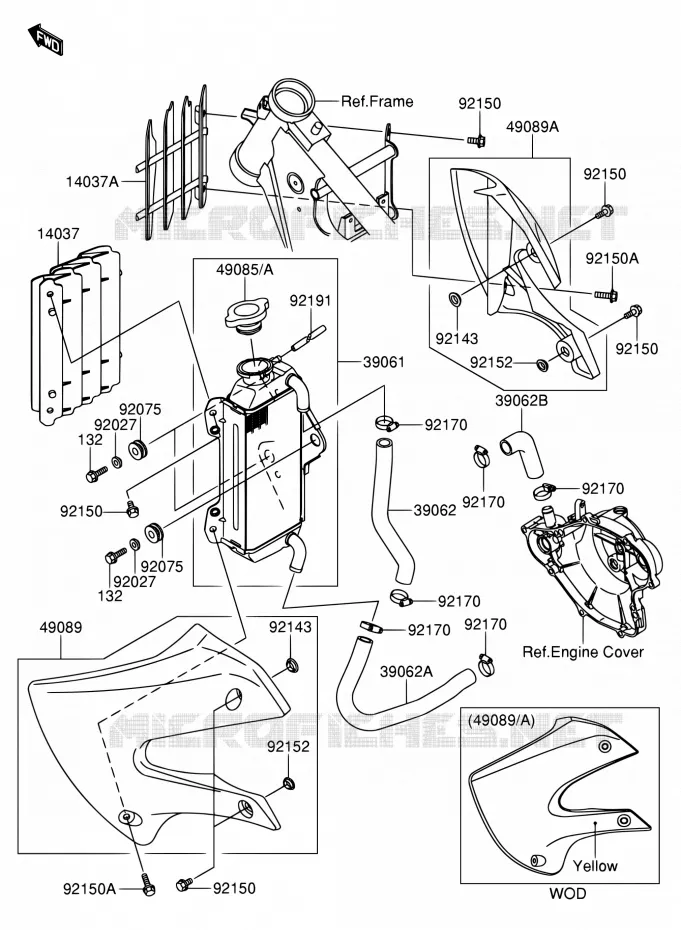 RADIATOR Suzuki MOTO 65 RM 2003  RM65K3(E03)