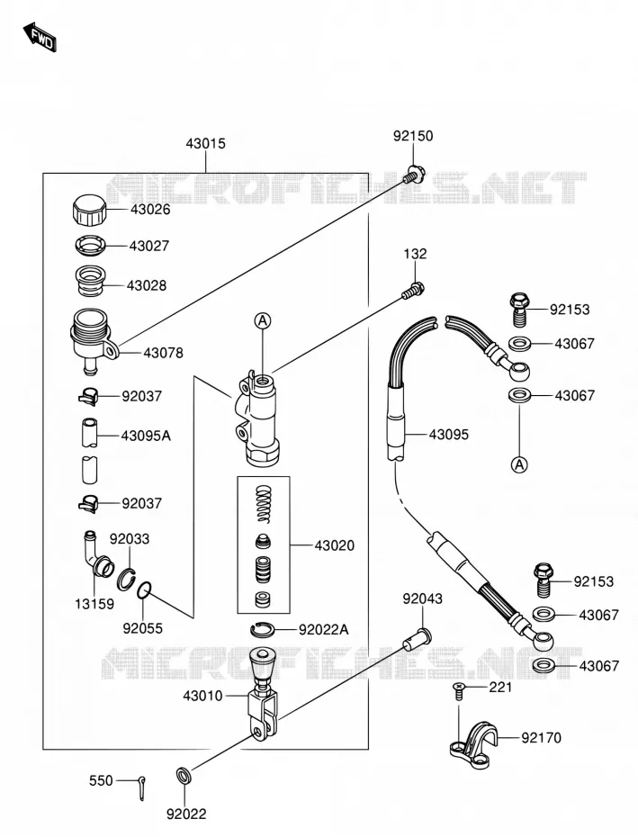 ACHTER HOOFDREMCILINDER Suzuki MOTO 65 RM 2005  RM65K5(E03)