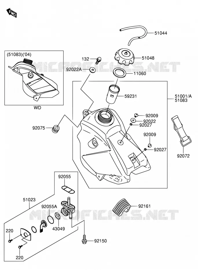 BENZINETANK Suzuki MOTO 65 RM 2005  RM65K5(E03)
