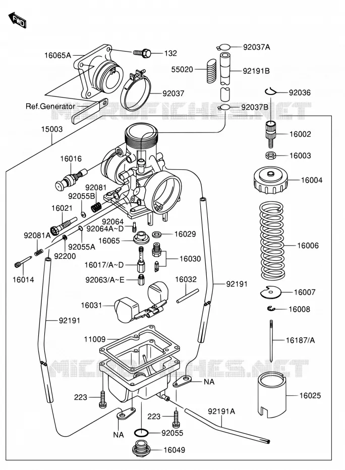 CARBURATOR Suzuki MOTO 65 RM 2005  RM65K5(E03)