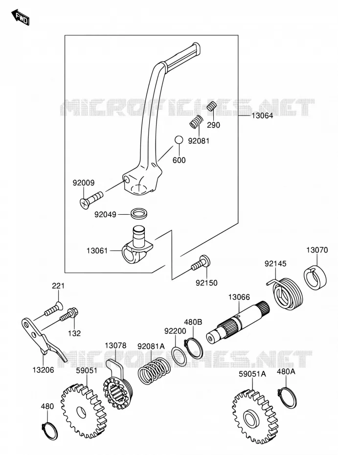 KICKSTARTER Suzuki MOTO 65 RM 2005  RM65K5(E03)